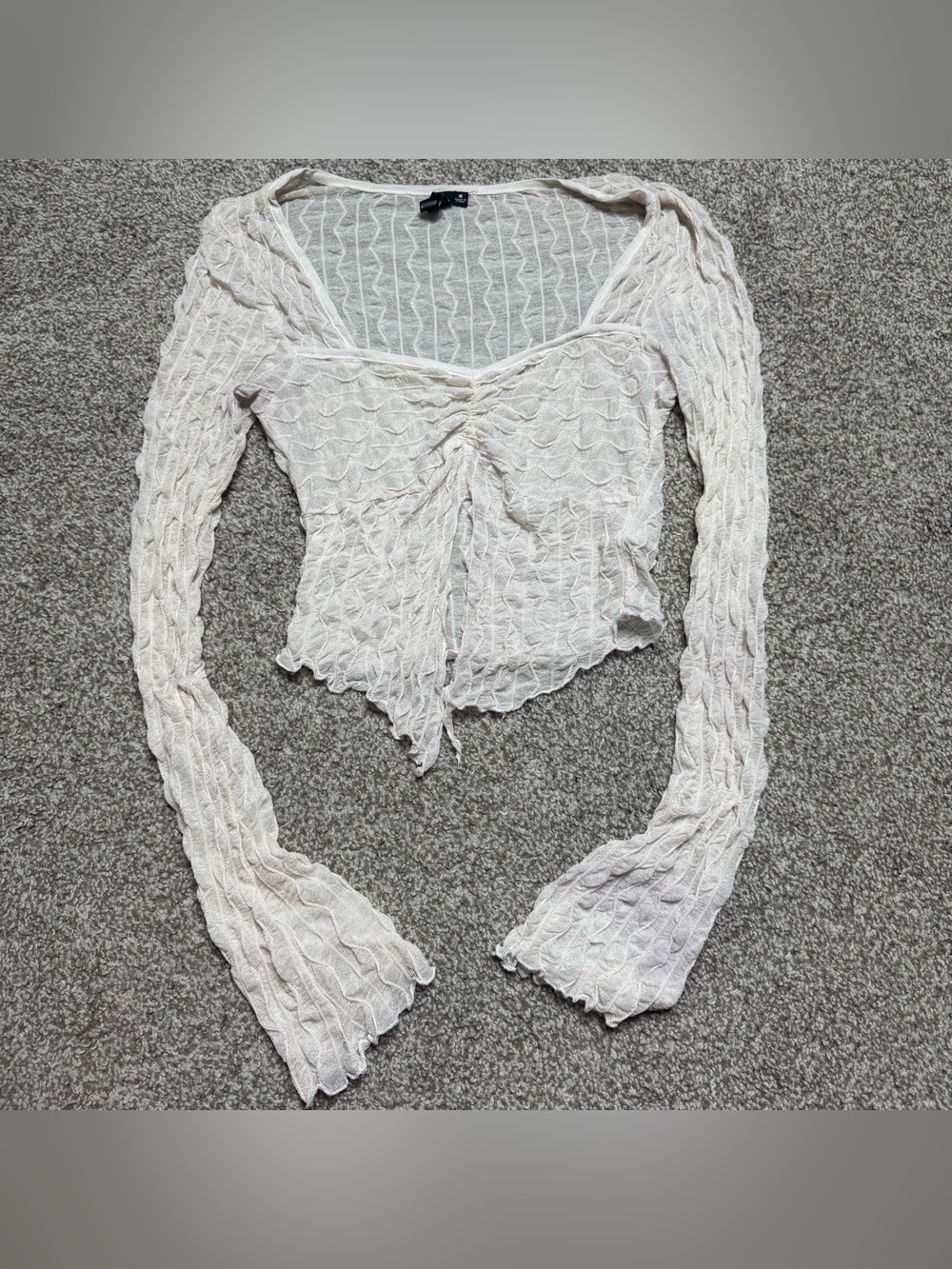 Windsor sheer ruched long sleeve